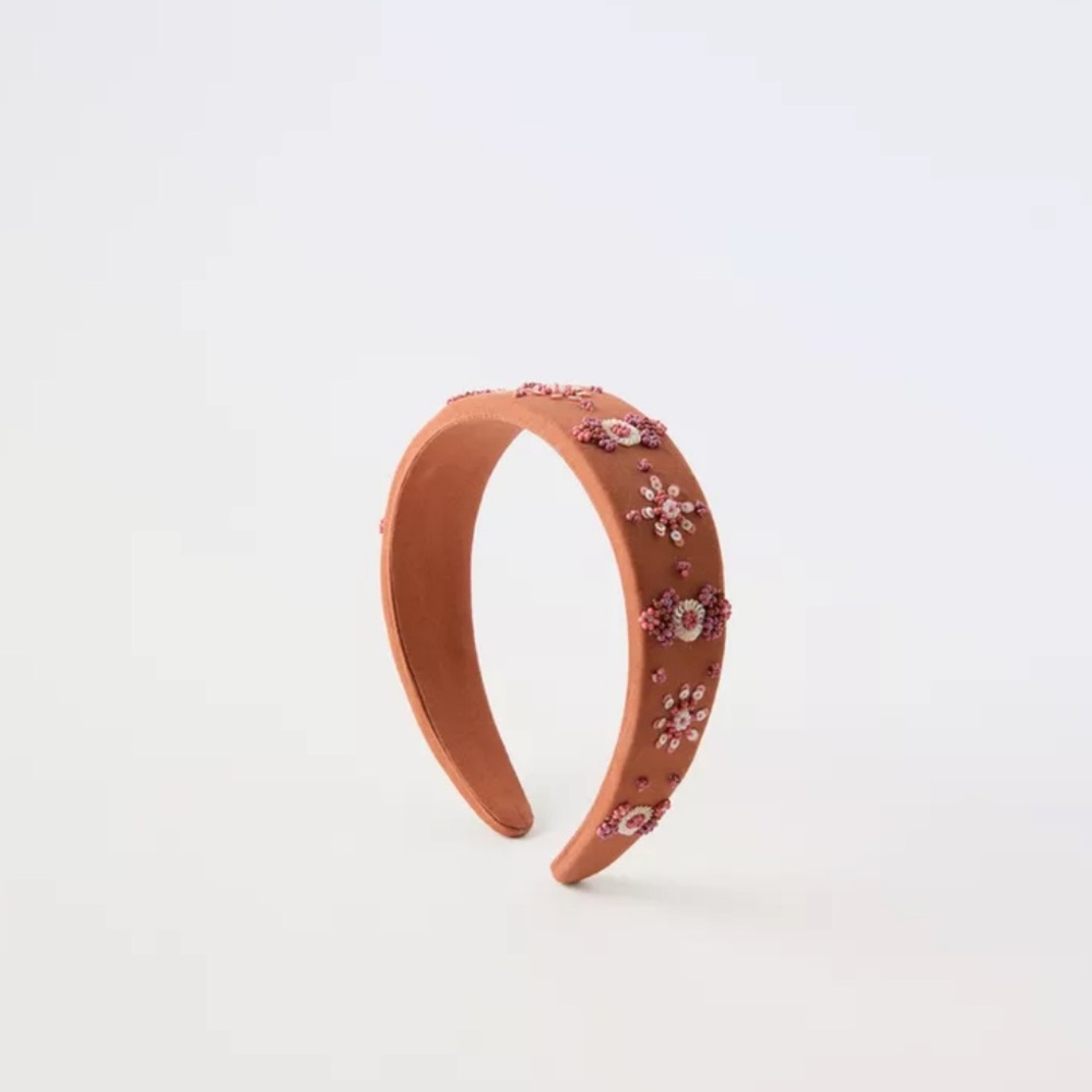 Zara girl Embellished Tan Headband